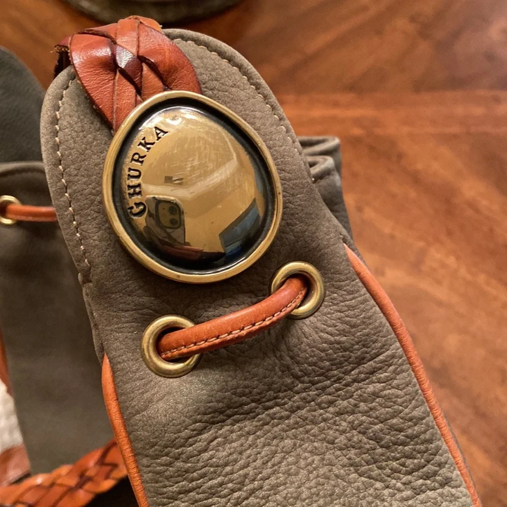 GHURKA Vintage Suede Shoulder Bag - Picture 2 of 10